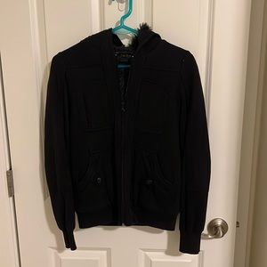 MARC BY MARC JACOBS black zip up hoodie